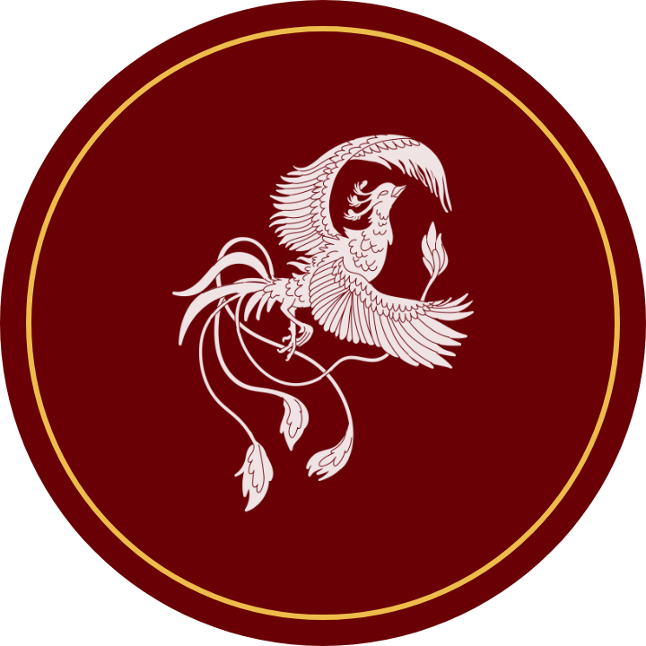Nine Phoenix Massage phoenix emblem, traditional Oriental massage studio in Stillwater, Oklahoma